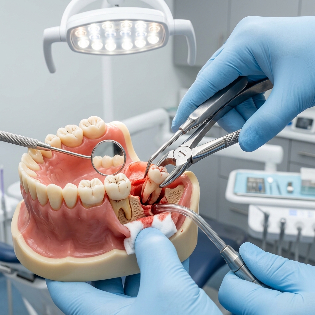 Wisdom tooth extraction procedure